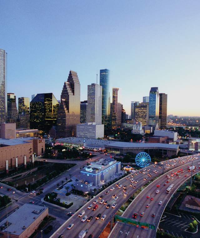 Downtown Houston Skyline  - Dusk