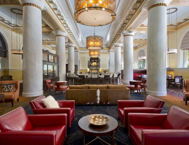 A Hotel Lobby in Houston