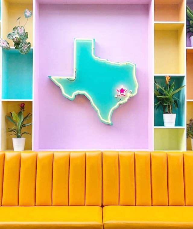 Texas Art Behind Couch